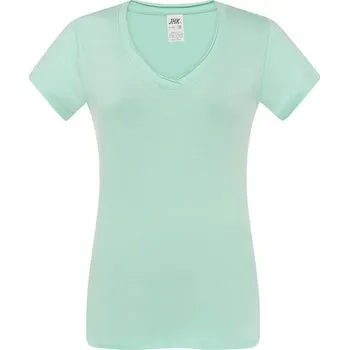 Dámské tričko JHK Dámské výstřih do V Sicilia Barva: Mint Green, Velikost: S G_JHK271