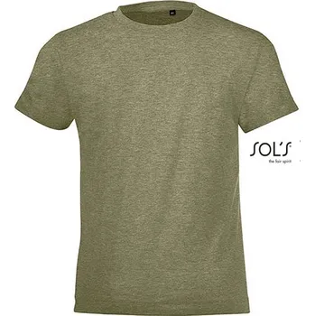 Pánské tričko SOL´S Dětské tričko s kulatým límečkem Regent Fit Barva: Heather Khaki, Velikost: 2 years (86/94) G_L149K