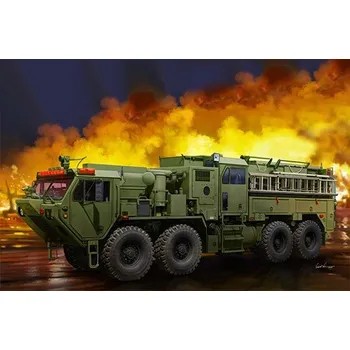 Plastikový model M1142 HEMTT TFFT (Tactical Fire Fighting Truck) - Trumpeter 01067