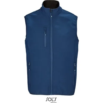 Pánská softshellová bunda SOL´S Pánská softshellová zateplovací vesta a Falcon na zip Barva: Abyss Blue, Velikost: 4XL G_L03825