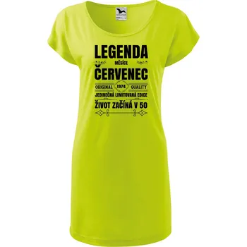 Dámské oblečení DOBRÝ TRIKO Dámské tričko/šaty Zrození legendy měsíce Velikost: L, Barva: Limetková