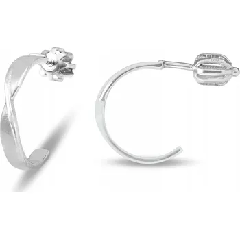 Náušnice Brilio Stříbrné stříbrné náušnice a prsteny 431 001 02803 04