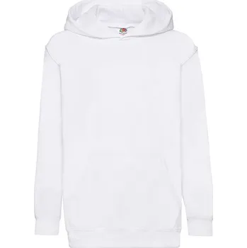 Chlapecká mikina Fruit of the Loom Klasická dětská mikina s kapucí - klokanka Barva: white, Velikost: 164 G_F421NK