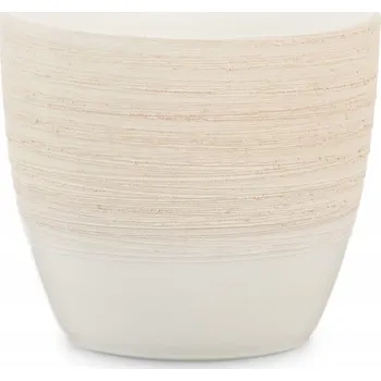 Květináč Keramický květináč béžový 19 cm