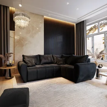 Sedací souprava PRM Rohová sedačka MOKA L, 235 cm Roh pohovky: Pravý roh, Barva látky: KRONOS 07