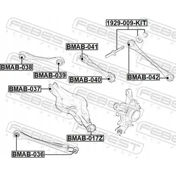Zavěšení kol Febest 1929-011-KIT Šroub pro nastavení odklonu kola