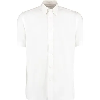 Pánská košile Kustom Kit Pracovní košile klasického střihu s krátkým rukávem Barva: white, Velikost: 43/44 (XL/17-17H) G_K100