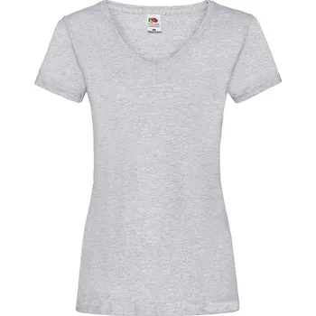 Dámská móda Fruit of the Loom Dámská váha s výstřihem do V Barva: heather grey, Velikost: XL G_F271N