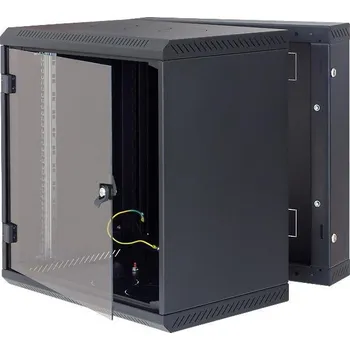 Elektroinstalační materiál Triton RBA 19" 12U dvoudílný 500mm Rozvaděč, dvoudílný, nástěnný, 19", 12U, 500mm, celoskleněné dveře, vylamovací otvory pro ventilátor, černý RBA-12-AD5-BAX-A6