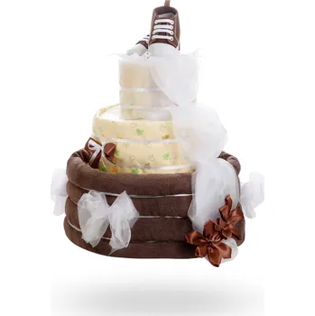 Přebalování Plenkovky.cz Třípatrový plenkový dort – čokoládový