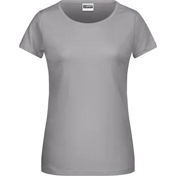 Dámské tričko James&Nicholson Dámské Basic- Tričko Barva: steel grey, Velikost: M G_JN8007