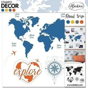 Hračka Aladine Stampo Sada razítek 5 ks-Cestování