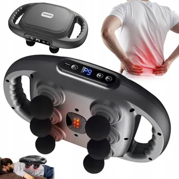 Masážní přístroj MASÁŽNÍ PISTOLE PRO MASÁŽ GUN MASÁŽNÍ PŘÍSTROJ NA ZÁDA 9 REŽIMŮ 6x HLAVIC