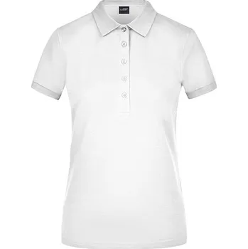 Dámské tričko James&Nicholson Dámské elastické Polo Piqué Barva: white, Velikost: M G_JN709