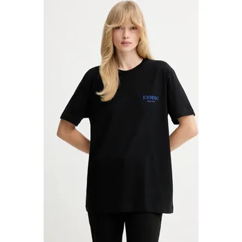 Pánské tričko Bavlněné tričko Iceberg F046.6327. černá 99X, vel. L