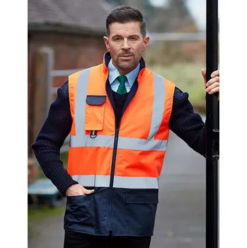 Pánské kraťasy YOKO Hi-Vis dvoubarevný bodywarmer Barva: orange, Velikost: S G_YK005