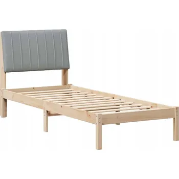 Postel Rám postele s čelo Hnědá 75 x 190 cm Masivní borové dřevo