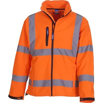 YOKO Softshellová bunda Hi-Vis 2 Bands & Braces Barva: Hi-Vis Orange, Velikost: 3XL G_YK09
