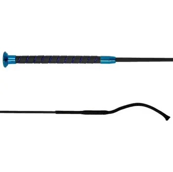 Jezdecký bičík START Drezurní bičík CrystalMat 100 cm MODRÁ|ČERNÁ