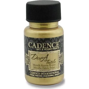 Speciální výtvarná barva Textilní barva Cadence Dora Textile - sytá zlatá