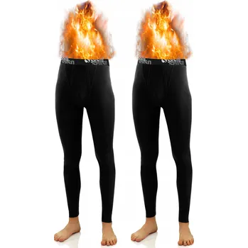 Pánské termoprádlo Sesto Senso Pánské bavlněné termoprádlo - spodky, 2 kusy, Velikost M, Černé