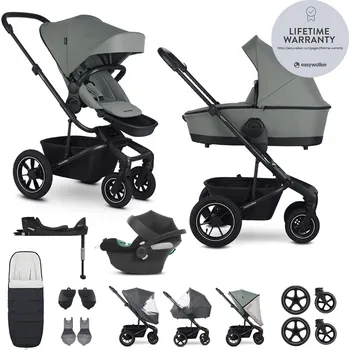 Kočárek EASYWALKER SET Kočárek 4v1 Harvey⁵ Agave Green XXL AIR + CYBEX Aton B2 i-Size + základna