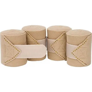 Ochrana nohy a ocasu EQUESTRIAN QUEEN Bandáže pro koně a poníky Budapest 22AW 4 ks BÉŽOVÁ