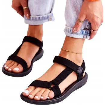 Dámské sandále Dámské semišové sandály na plochém podpatku, pohodlné, sportovní, lehké, pro každý den, velikost 37