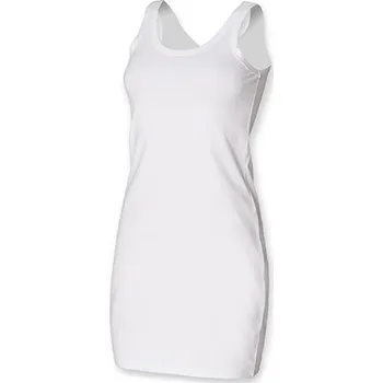 Dámské šaty SF Women Dámské šaty se strečovou vesta ou Barva: white, Velikost: M G_SF104