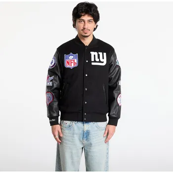 Pánská softshellová bunda Bunda Mitchell & Ness NFL Blackout Collection Varsity Jacket New York Giants Black M
