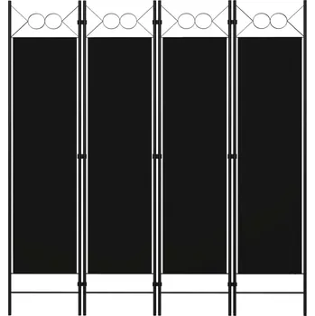 Paraván Paraván 4dílný, černý, 160 x 180 cm