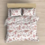 Podpěrová s.r.o. Flanelové povlečení FLORA terakota světlá 140x220, 70x90 cm