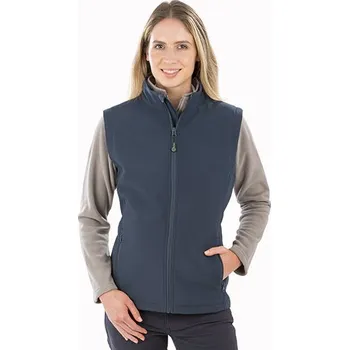 Result Genuine Recycled Dámská recyklovaná 2vrstvá softshellová zateplovací vesta a Barva: Modrá, Velikost: XL G_RT902F