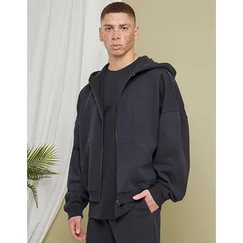 Pánská mikina Build Your Brand Mikina na zip z 90. let Barva: Černá, Velikost: 5XL G_BY254