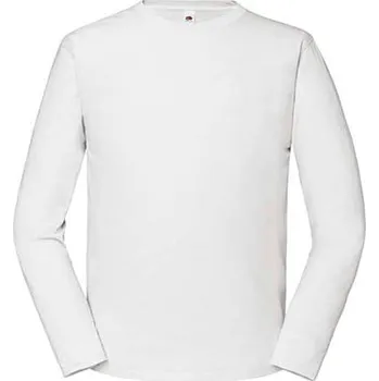 Pánská móda Fruit of the Loom Kultovní 195 T s dlouhým rukávem Barva: white, Velikost: M G_F195