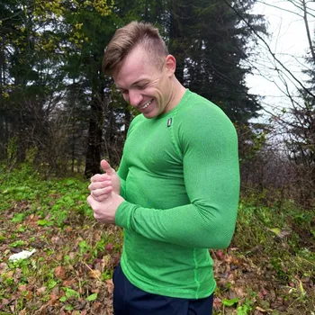 Pánské tričko TERMOVEL Pánské tričko MODAL DLR M zelené VELIKOST: 2XL