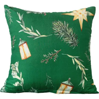 Textilomanie Green Christmas povlak na polštářek 45 x 45 cm zelený Povlak na dekorativní polštářek Textilomanie Green Christmas povlak na polštářek 45 x 45 cm zelený