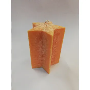 Svíčka Svíčka vonná z palmového vosku - válec hvězda malá - Citron