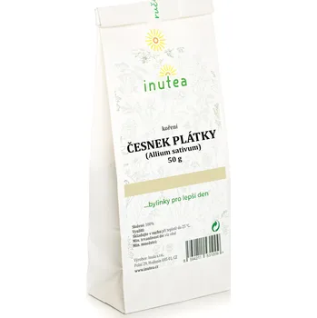 Koření inutea Česnek kuchyňský plátky – 50 g v pytlíku - papírový pytlík