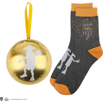 Vánoční dekorace Cinereplicas Baňka s dárkem - ponožky Dobby, Harry Potter