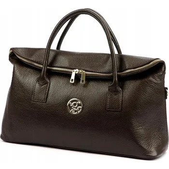 Kabelka Gregorio kabelka z pravé kůže hnědá