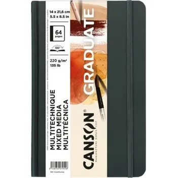 Výtvarný papír Skicář CANSON Graduate Mixed Media A5, 32 listů Natur 220g