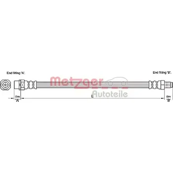 Brzdová hadice METZGER Brzdová hadice MTG 4110272