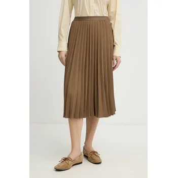 Dámská sukně Sukně Tommy Hilfiger vínová barva, midi, áčková, WW0WW48538 82X, vel. 40