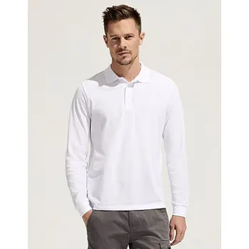 Pánské tričko SOL´S Unisex Polybavlněná polokošile s dlouhým rukávem Barva: Bílá, Velikost: M G_L03983