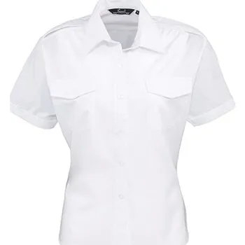Premier Workwear Dámská pilotní košile s krátkým rukávem Barva: white, Velikost: 40 (M/12) G_PW312