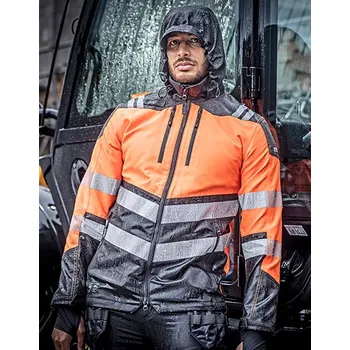 Pánská casual bunda Regatta High Visibility Hi-Vis X-Pro voděodolná skořepinová bunda (třída 2) Barva: black, Velikost: L G_RG550