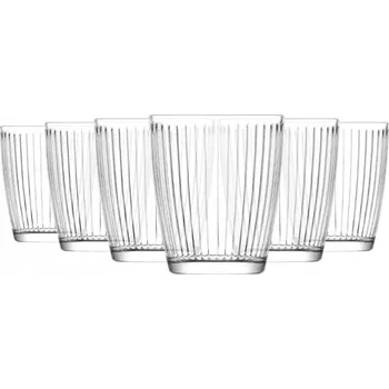 Sklenice Sklenice na nápoje a koktejly džusu vody LUXITO Strips 340 6 Ks sada