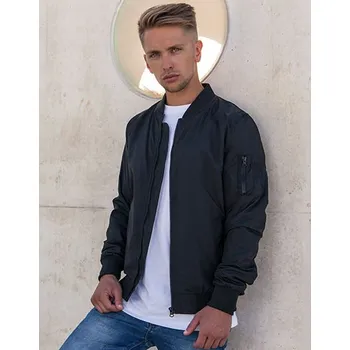 Build Your Brand Nylonová bunda Bomber Barva: Černá, Velikost: S G_BY045