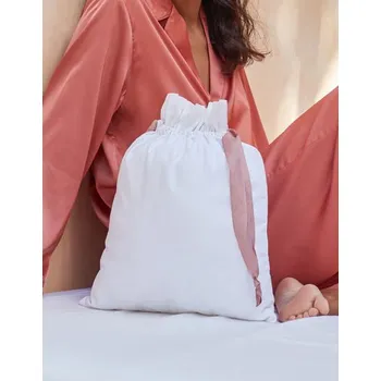 Westford Mill Bavlněná dárková taška se stahovací stuhou Barva: Bílá, Velikost: M (36 x 44 cm) G_WM121